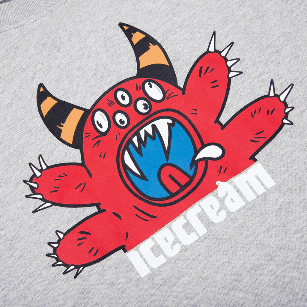 Kids Cookie Monster S/S - Heather Gray - Image 3