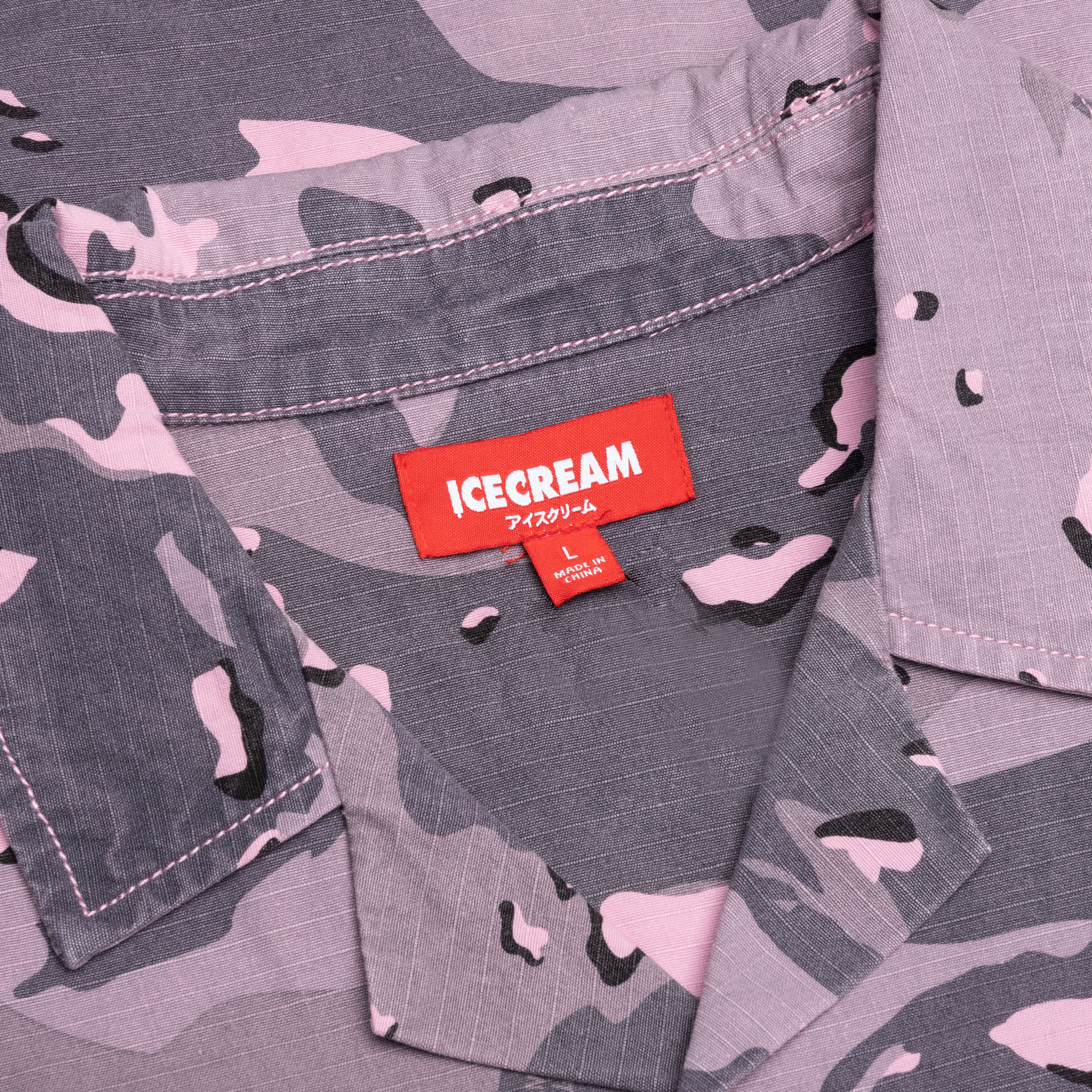Sugar S/S Woven Crop Fit Shirt - Pink Nectar - Image 3