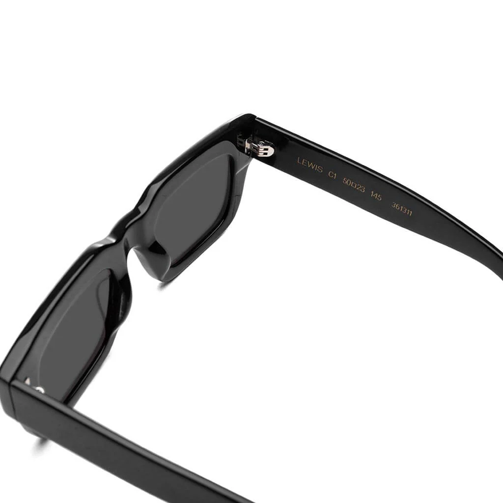 Lewis 50 Sunglasses - Black - Image 3