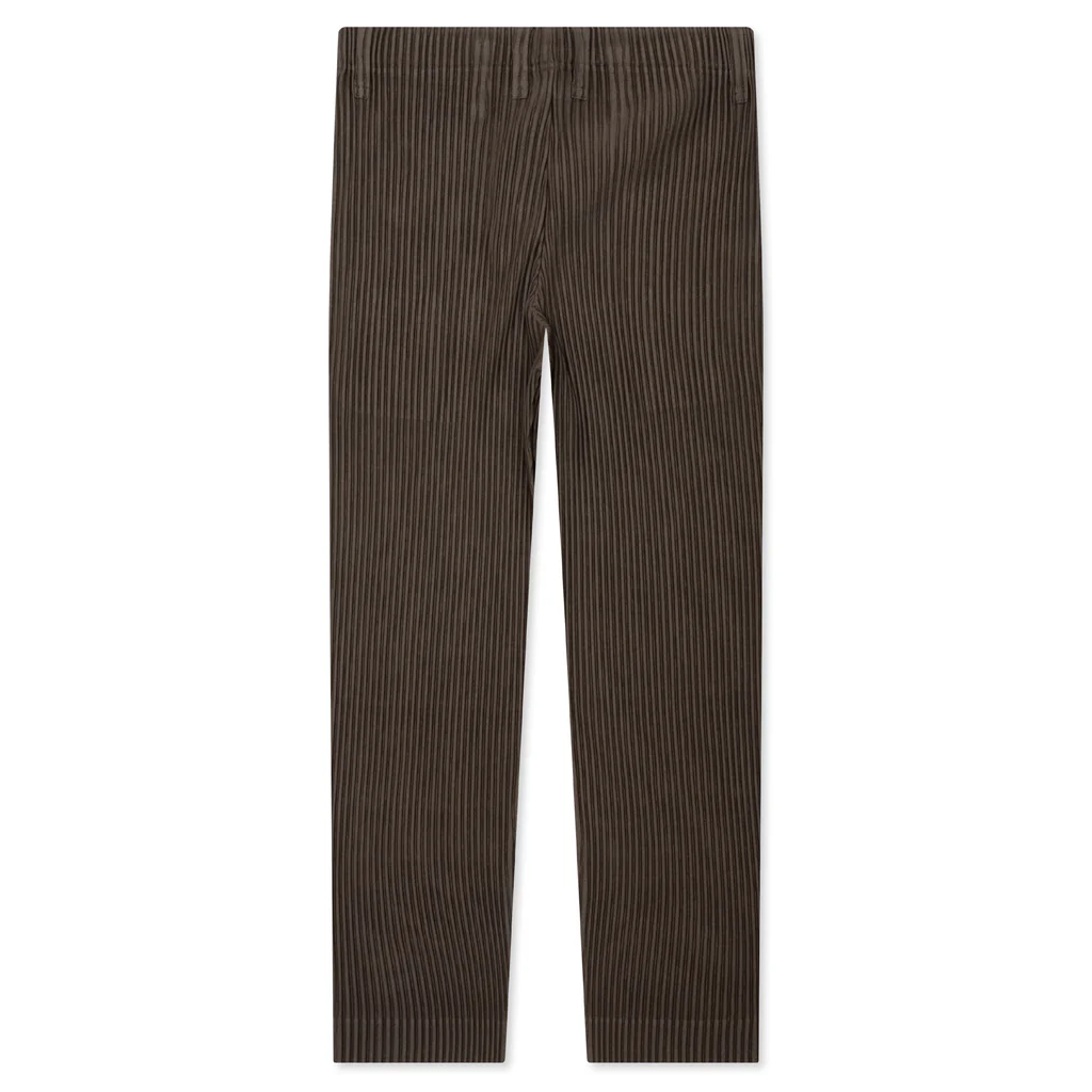 Tailored Pleats Pants - Dark Khaki - Image 2