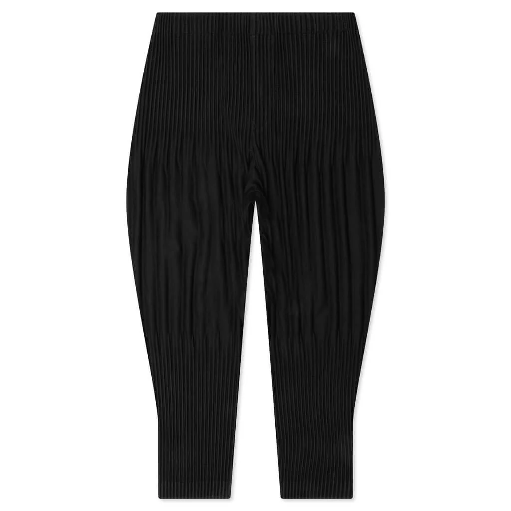 Relaxed Pleat Basics Pants - Black