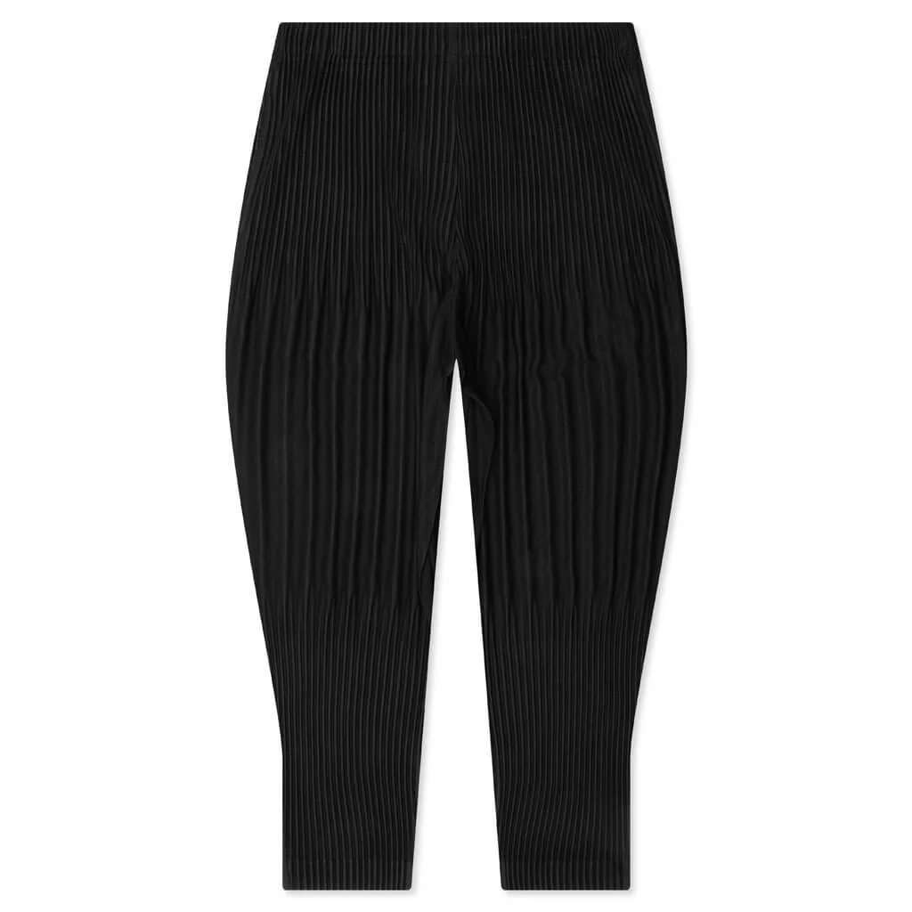 Relaxed Pleat Basics Pants - Black - Image 2