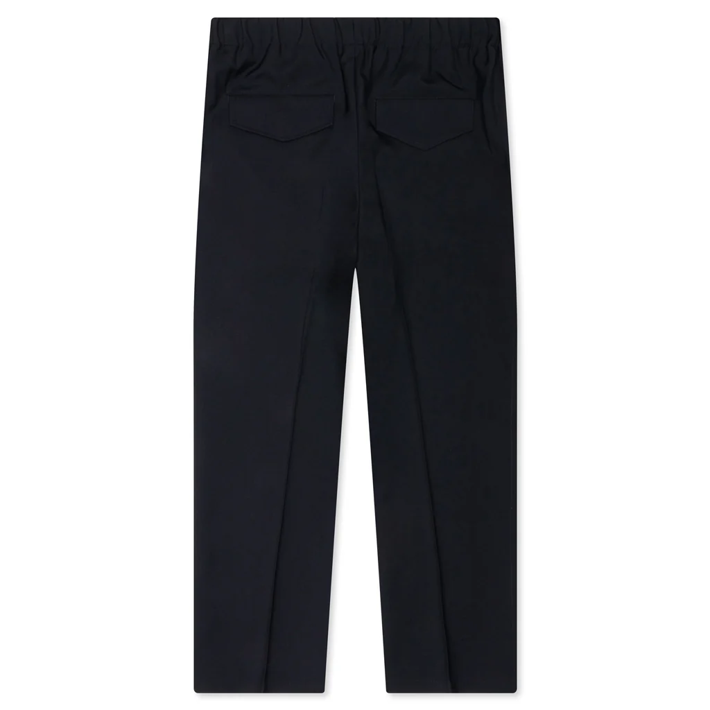 Gabardine Wool Trousers - Navy - Image 2