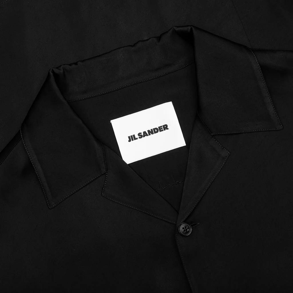 Fluid Viscose Shirt - Black - Image 3