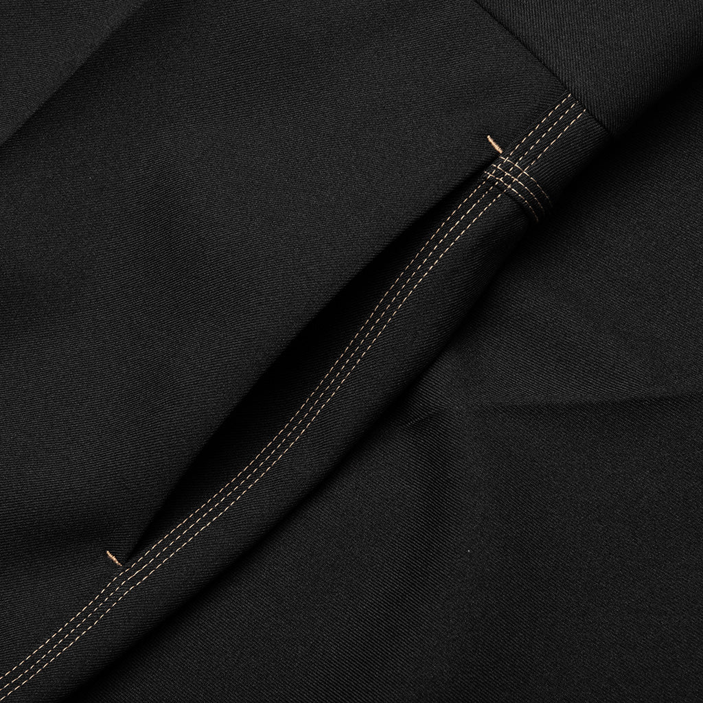 Recycled Polyester Gabardine Loose Fit Trousers - Black - Image 3