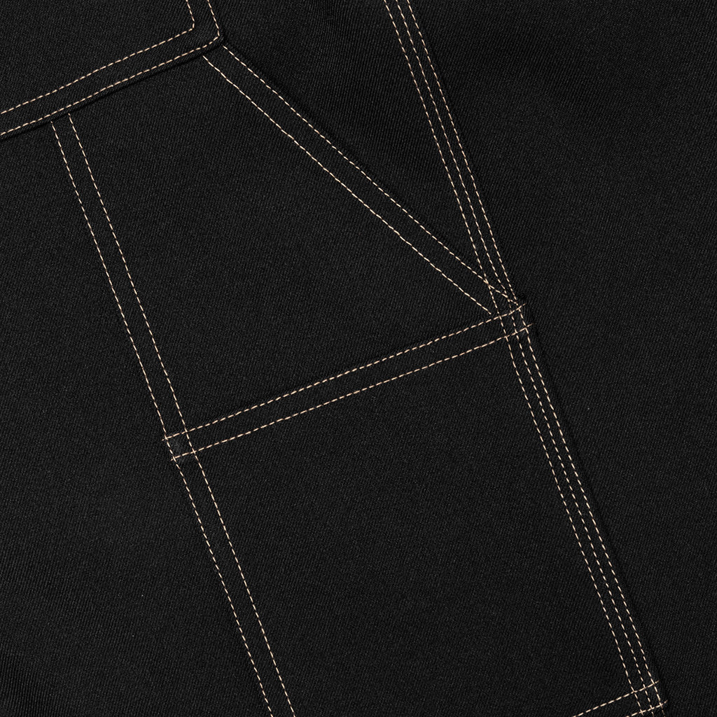 Recycled Polyester Gabardine Loose Fit Trousers - Black - Image 5
