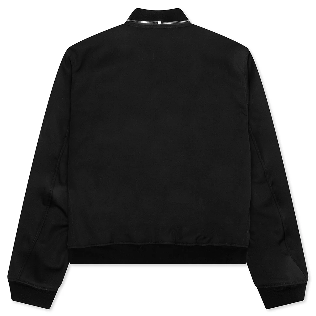 Wool Bomber Jacket - Black - Image 2
