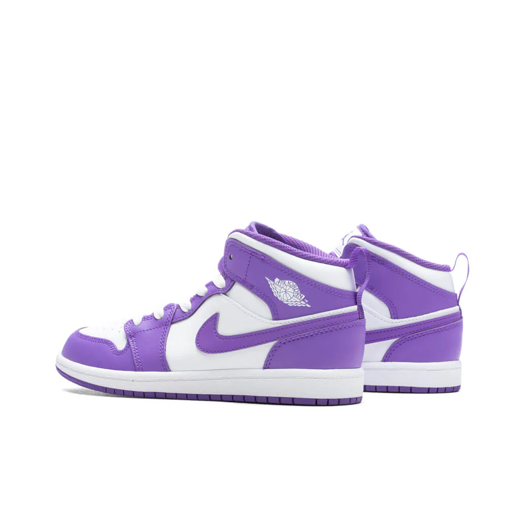 Jordan 1 Mid (PS) - Purple Venom/White - Image 3