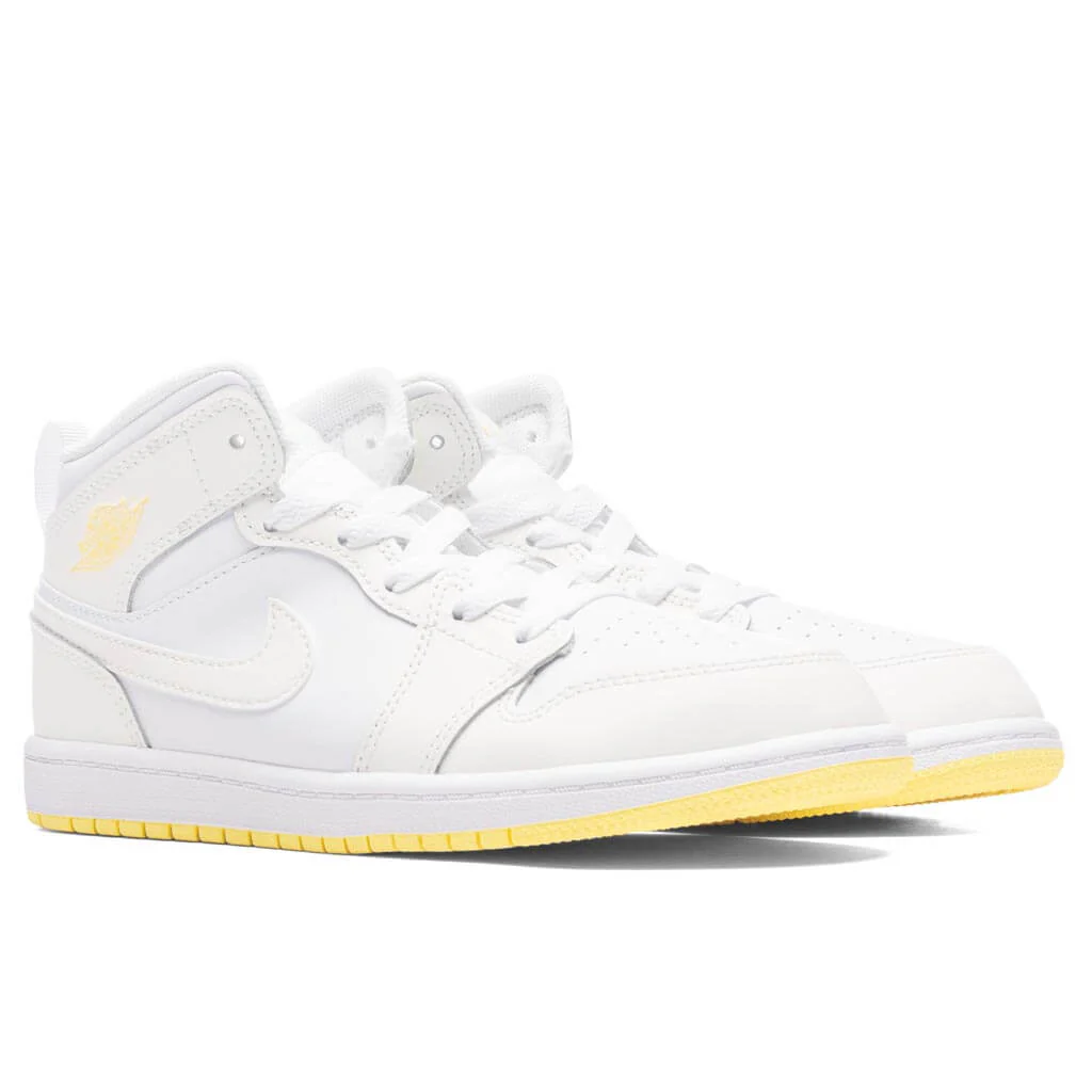 Jordan 1 Mid (PS) - Sail/Lt Laser Orange/White - Image 2