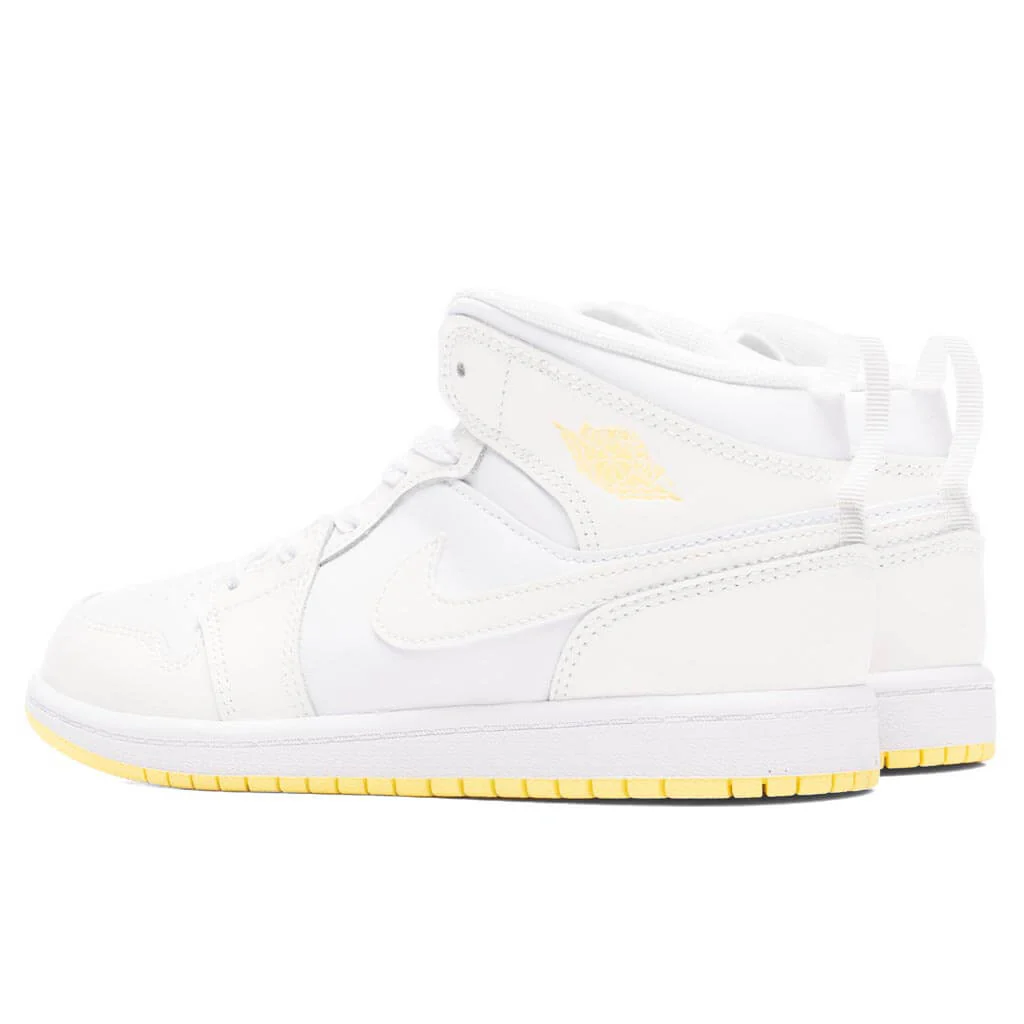 Jordan 1 Mid (PS) - Sail/Lt Laser Orange/White - Image 3