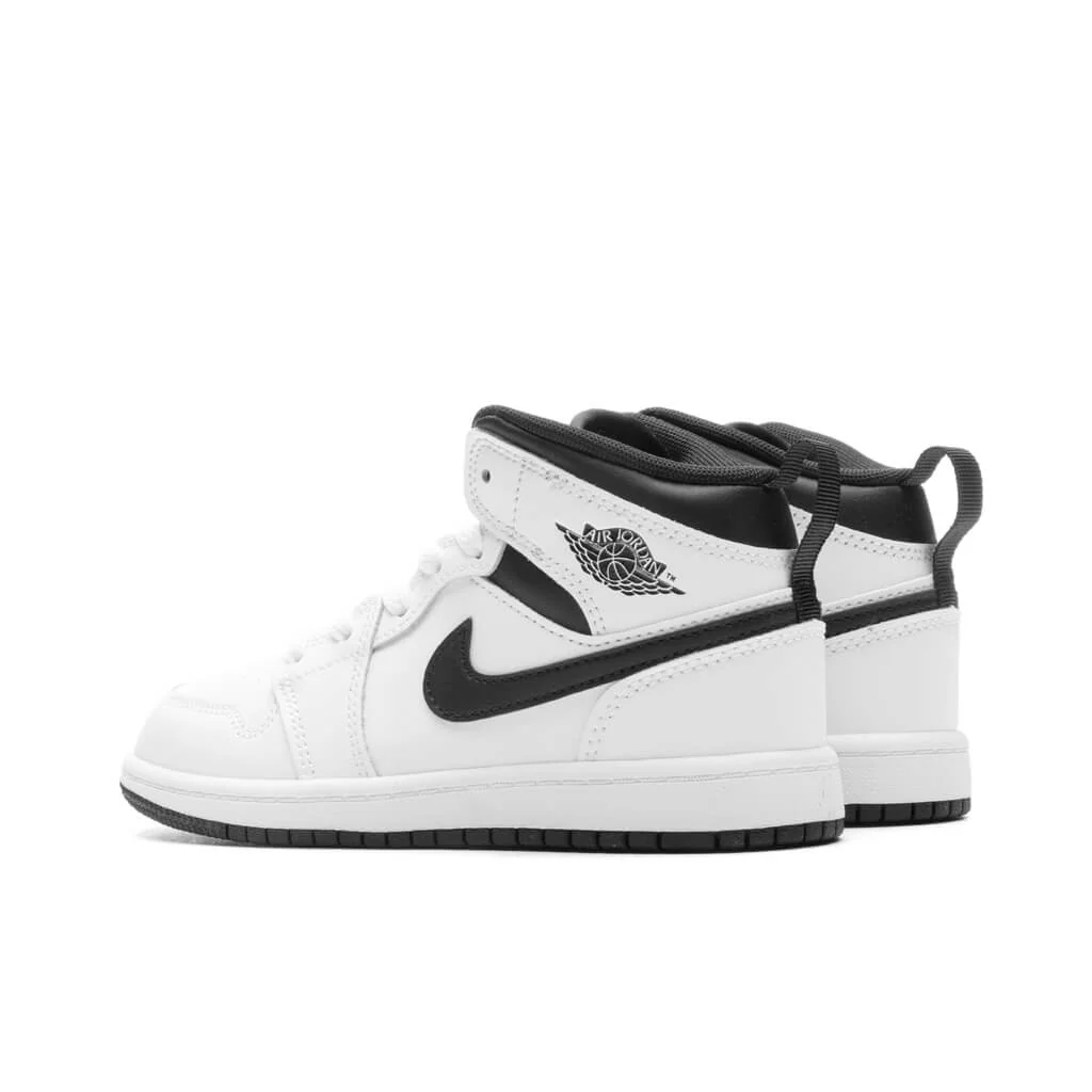 Air Jordan 1 Mid (PS) - White/Black - Image 3
