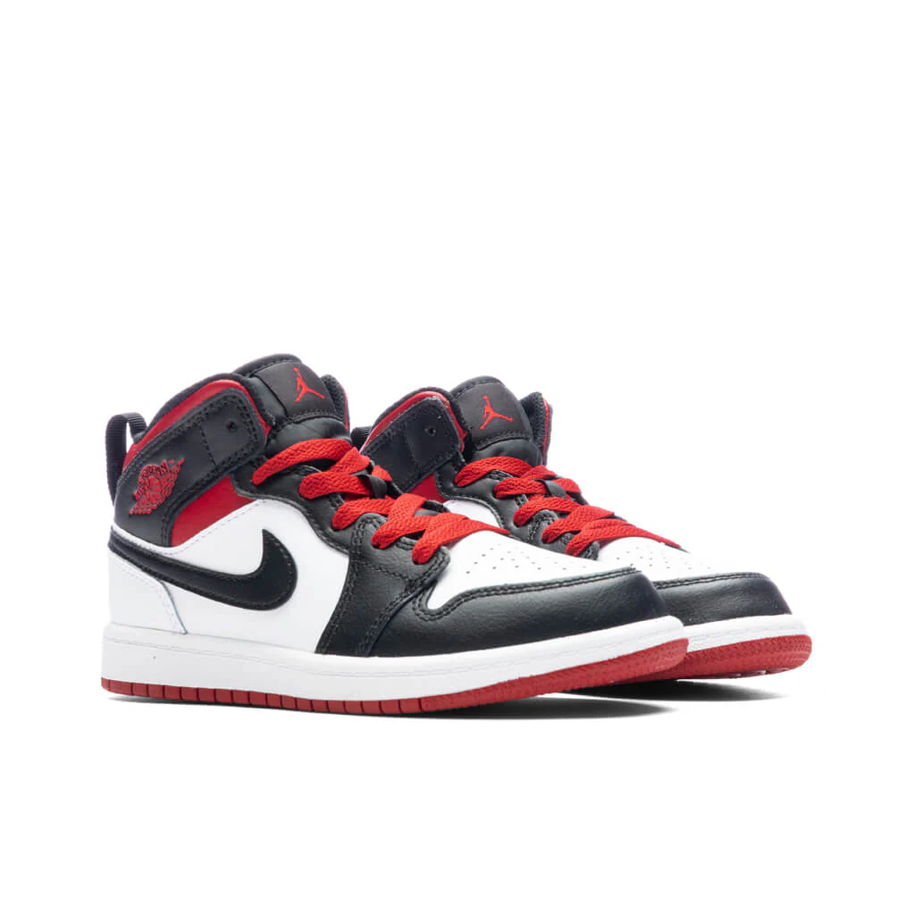 Air Jordan 1 Mid (PS) - White/Gym/Black - Image 2