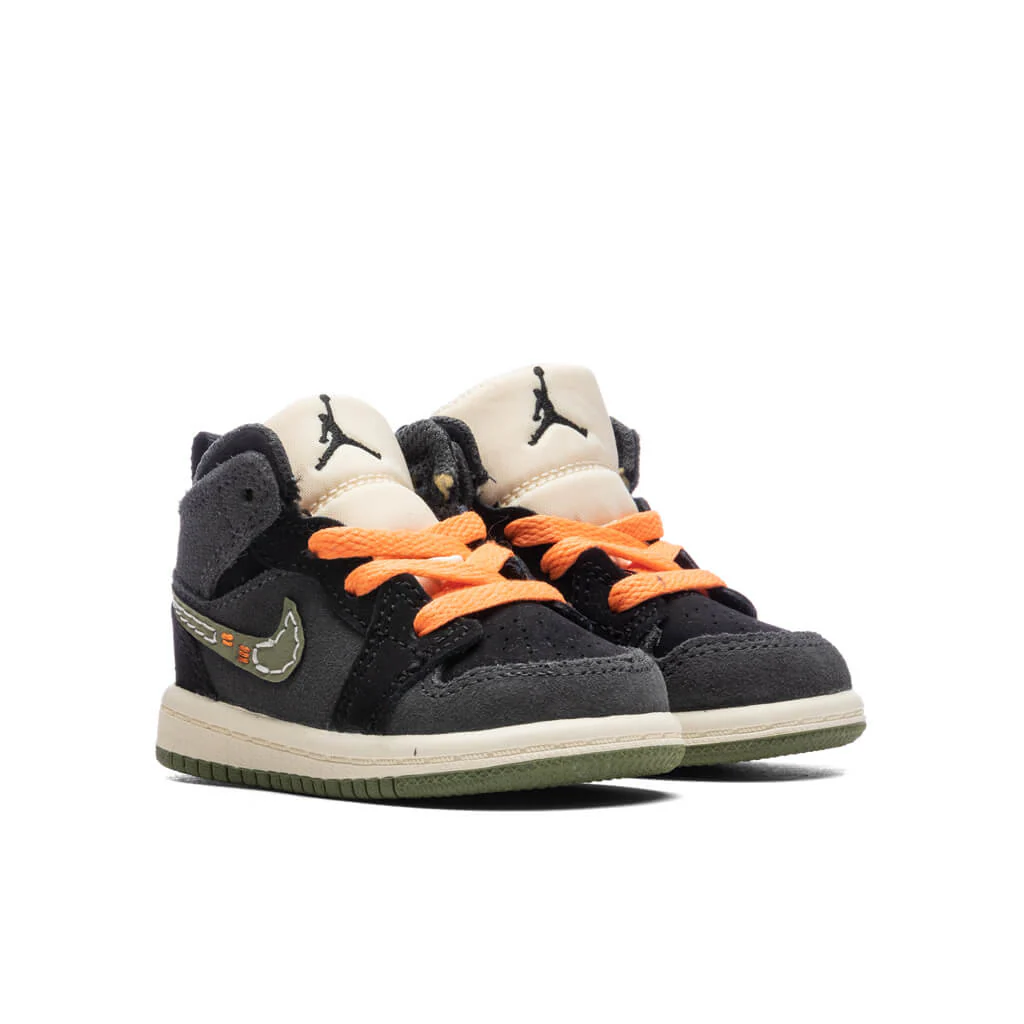 Jordan 1 Mid SE Craft (TD) - Anthracite/Sky J Light Olive/Black - Image 2