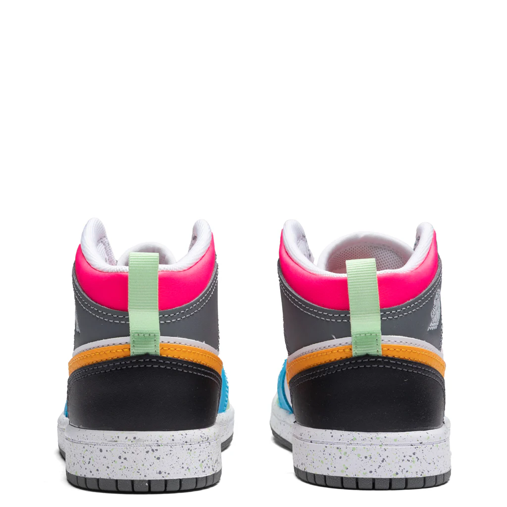 Jordan 1 Mid SE (PS) - White/Taxi/Dark Shadow/Hyper Pink - Image 4