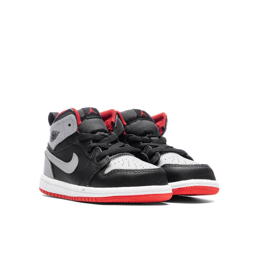 Jordan 1 Mid (TD) - Black/Cement Grey/Fire Red - Image 2