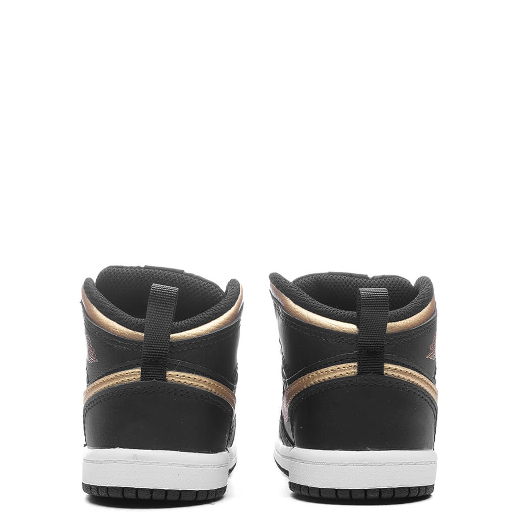 Jordan 1 Mid (TD) - Black/Metallic Gold/White - Image 4