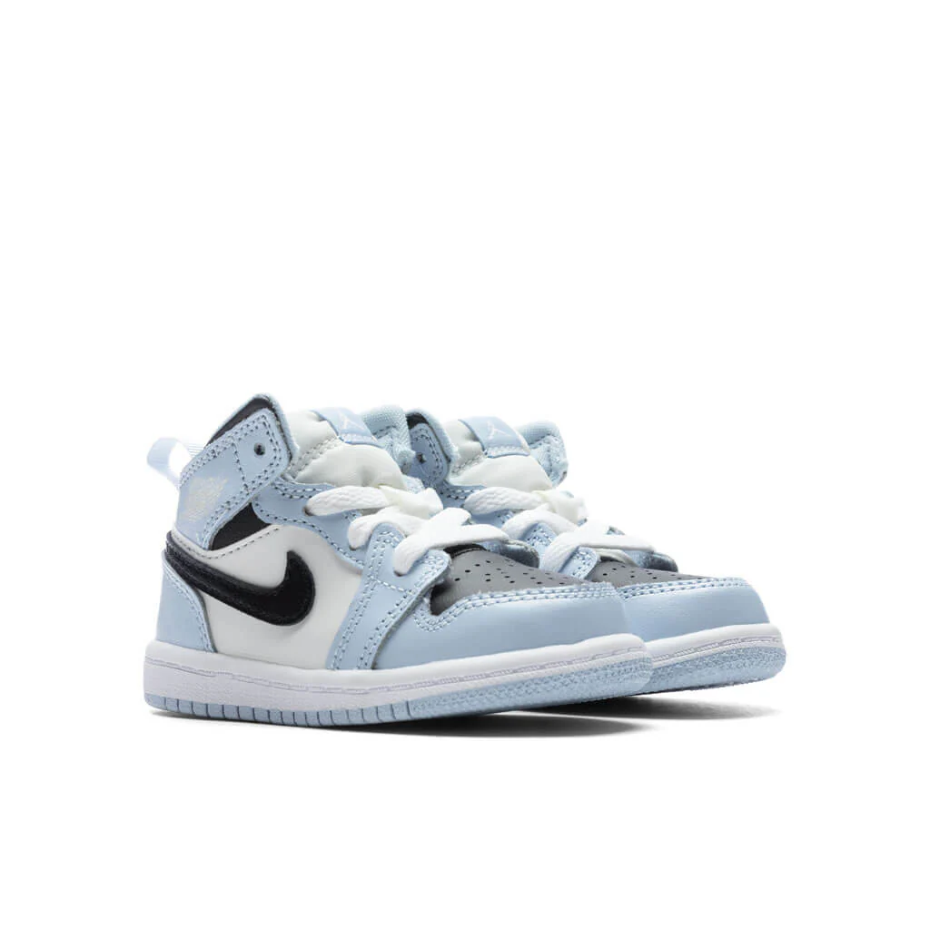Jordan 1 Mid (TD) - Ice Blue/Black/White - Image 2