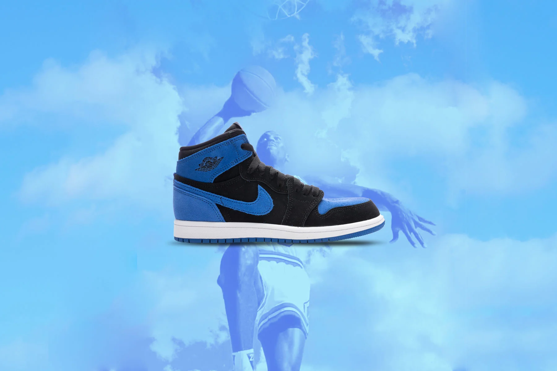 Air Jordan 1 Retro High OG (PS) 'Royal Reimagined' - Black/Royal Blue/White - Image 5