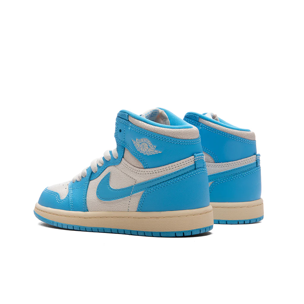 Air Jordan 1 Retro High OG 'UNC Reimagined' (PS) - Dark Powder Blue/Sail - Image 3
