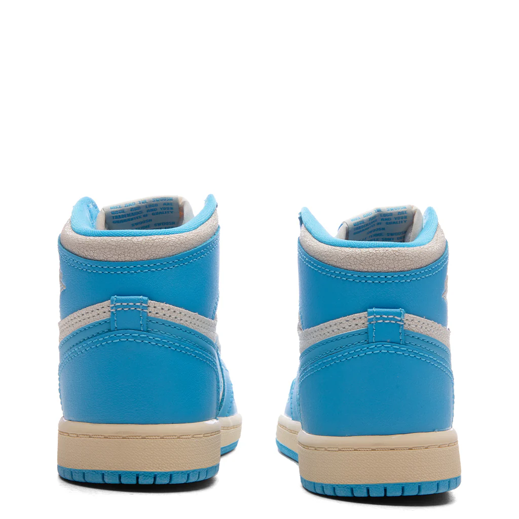 Air Jordan 1 Retro High OG 'UNC Reimagined' (PS) - Dark Powder Blue/Sail - Image 4