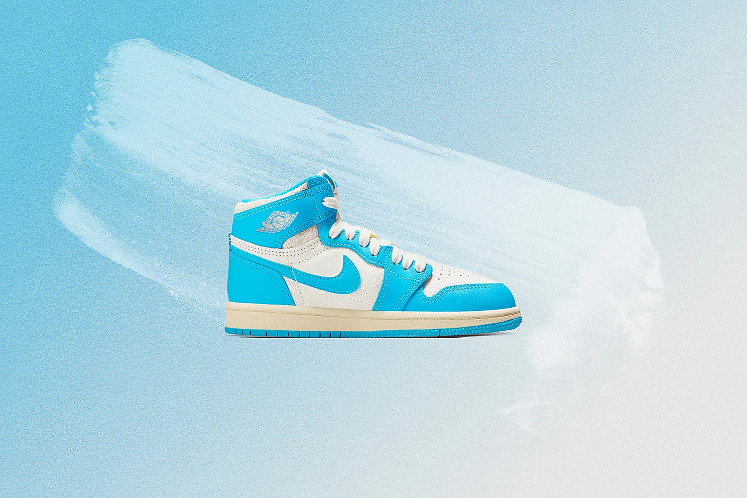 Air Jordan 1 Retro High OG 'UNC Reimagined' (PS) - Dark Powder Blue/Sail - Image 5