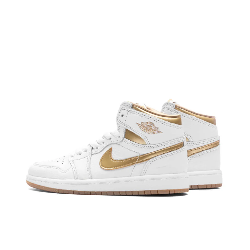 Jordan 1 Retro High OG (PS) - White/Metallic Gold/Gum Light Brown - Image 3
