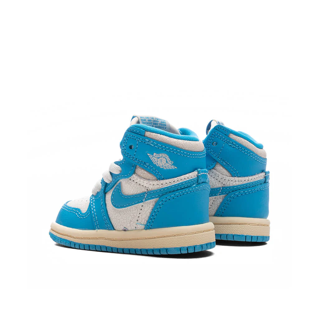 Air Jordan 1 Retro High OG 'UNC Reimagined' (TD) - Dark Powder Blue/Sail - Image 3