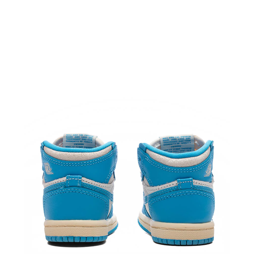 Air Jordan 1 Retro High OG 'UNC Reimagined' (TD) - Dark Powder Blue/Sail - Image 4