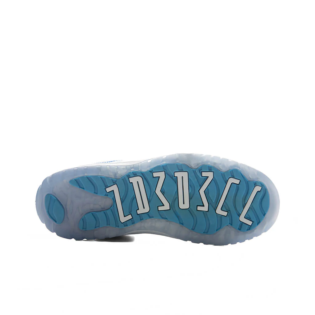 Air Jordan 11 Retro Low 'University Blue' (PS) - White/University Blue/Black - Image 4