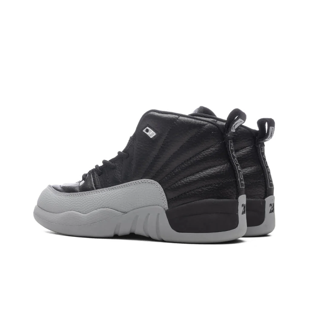Air Jordan 12 Retro (PS) Barons - Black/Wolf Grey/White - Image 2