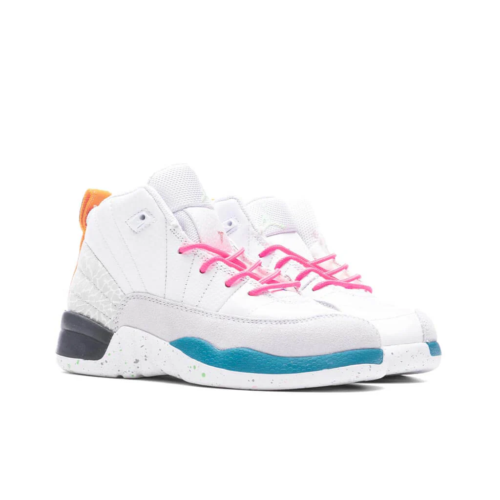 Air Jordan 12 Retro (PS) - White/Vapor Green/Photon Dust - Image 2
