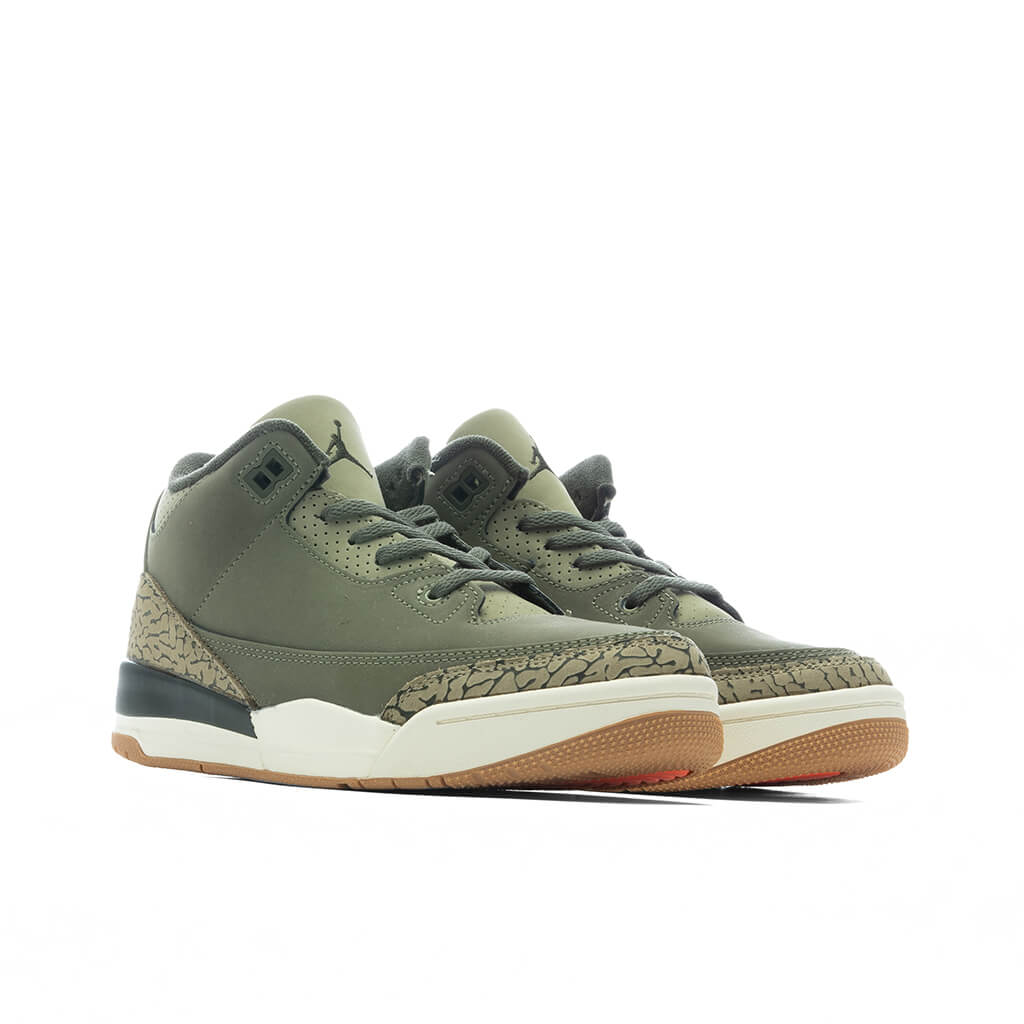 Air Jordan 3 Retro 'Family Affair' (PS) - Medium Olive/Neutral Olive/Sequoia - Image 2