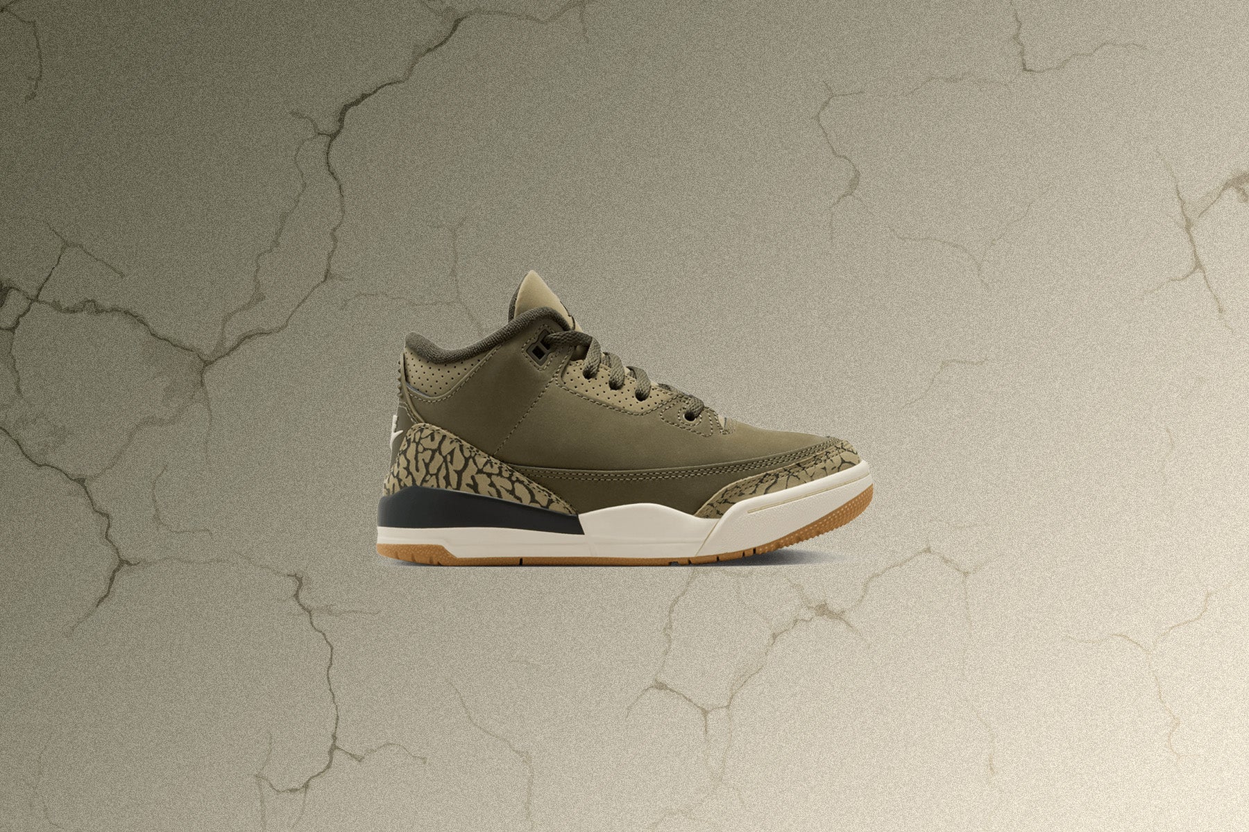 Air Jordan 3 Retro 'Family Affair' (PS) - Medium Olive/Neutral Olive/Sequoia - Image 5