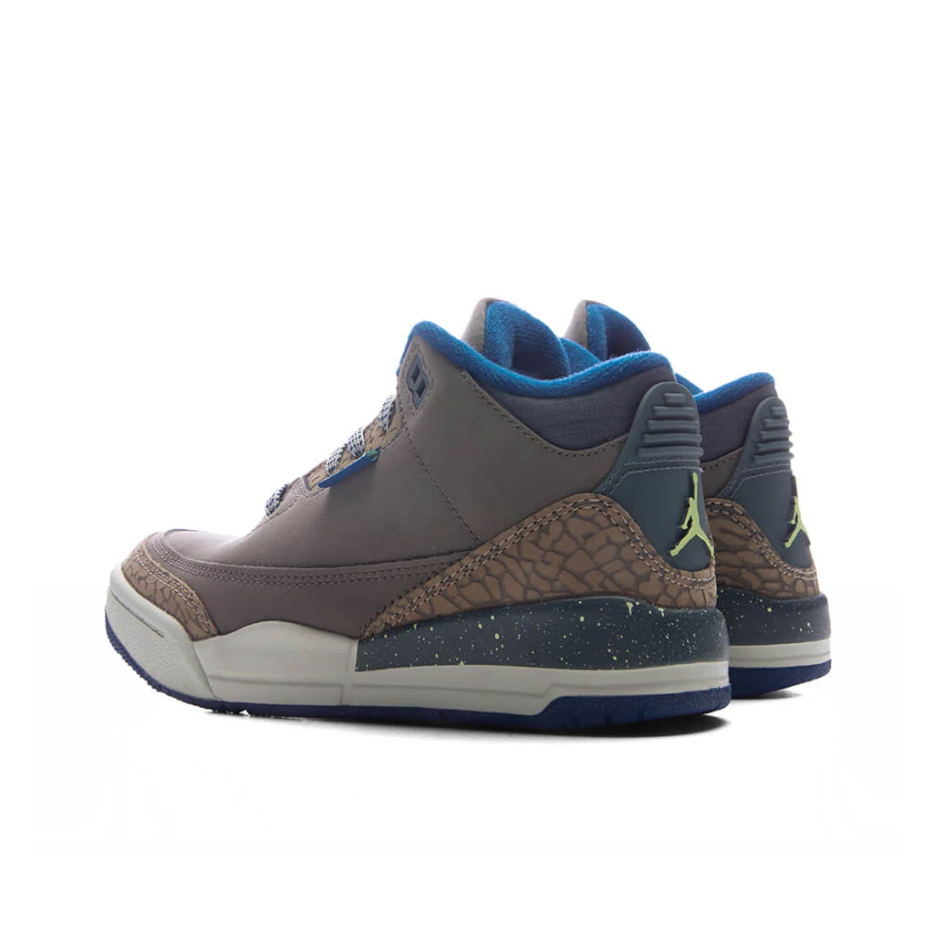 Air Jordan 3 Retro 'We Outside' (PS) - Olive Grey/Green Abyss/Khaki - Image 3