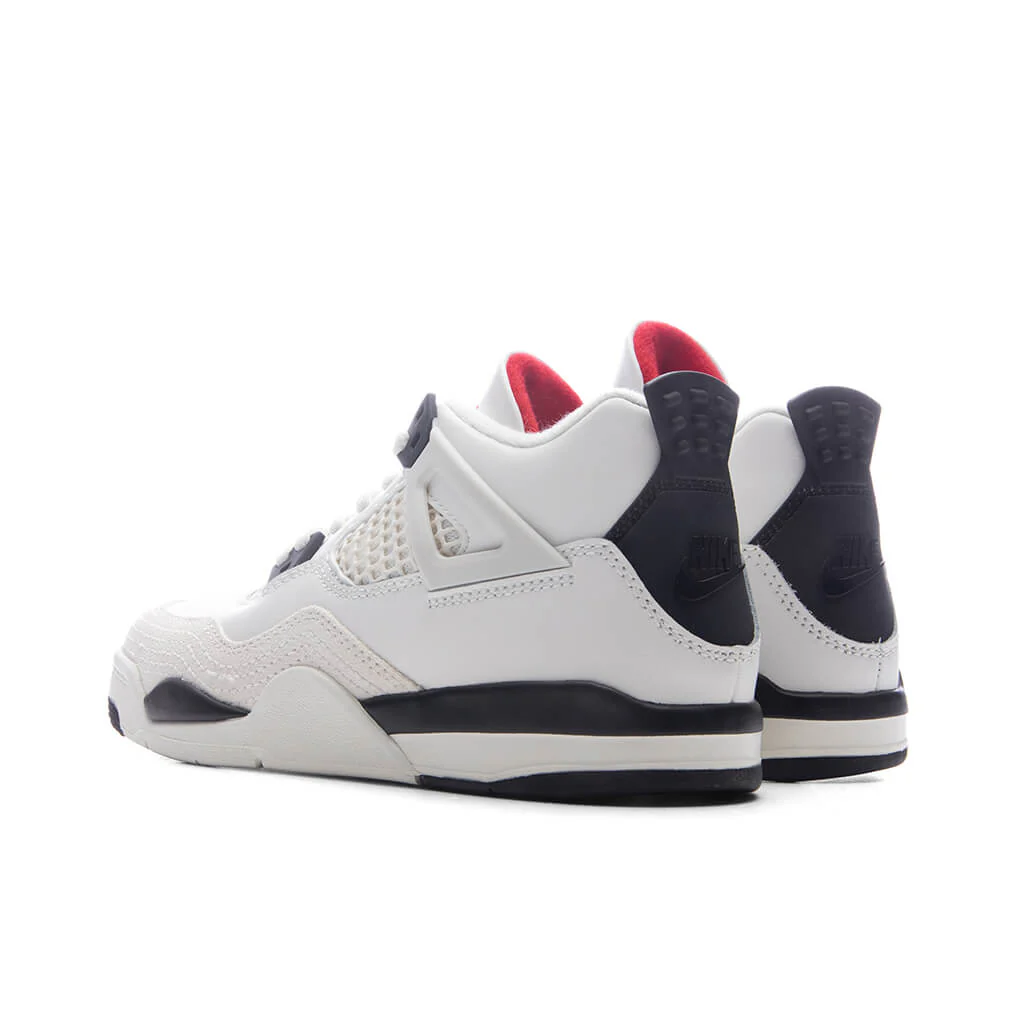 Air Jordan 4 Retro OG 'Flight Club' (PS) - Sail/Black/University Red - Image 3