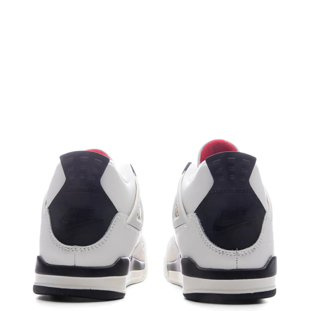 Air Jordan 4 Retro OG 'Flight Club' (PS) - Sail/Black/University Red - Image 4