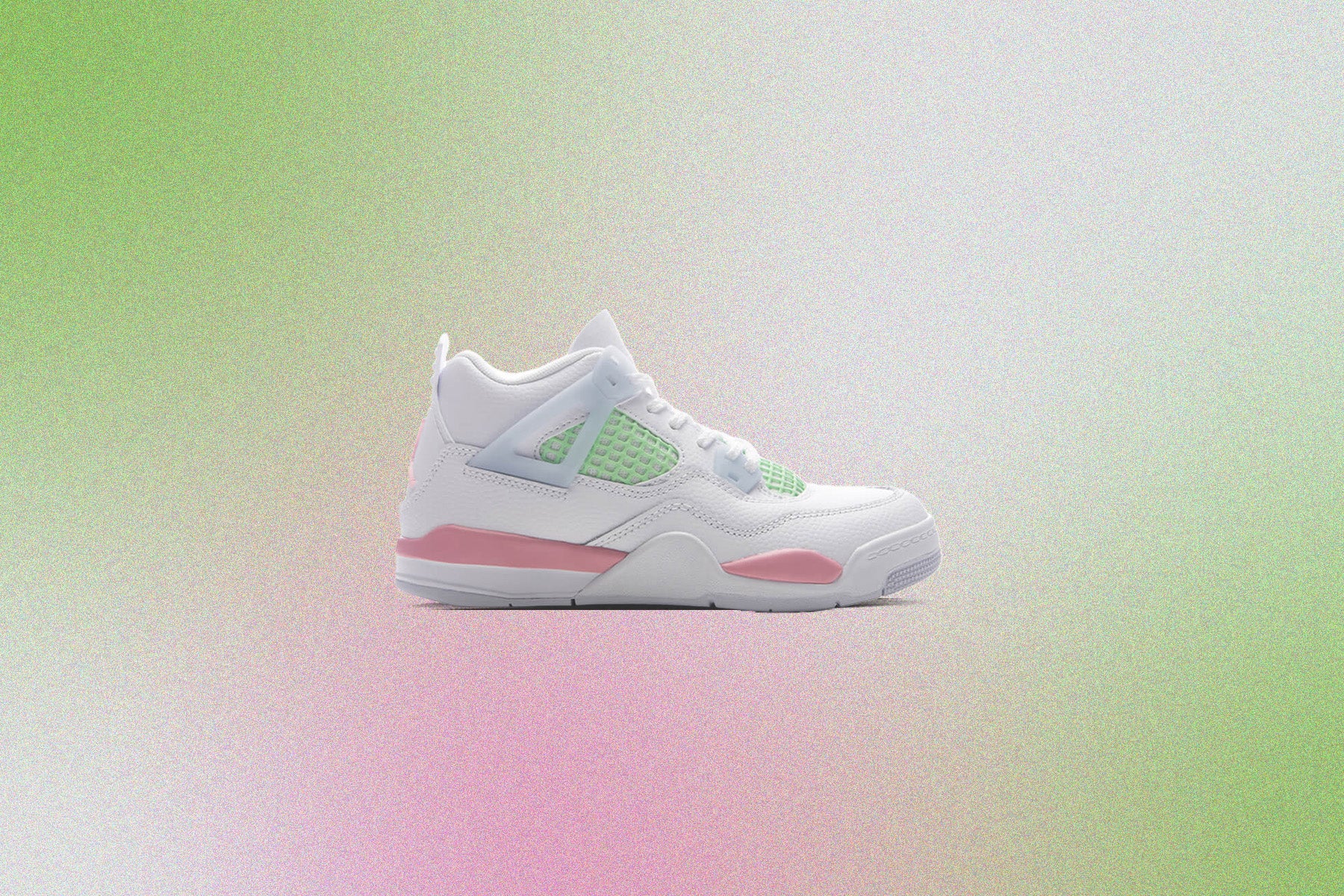 Air Jordan 4 Retro 'Valentine's Day' (PS) - White/Medium Soft Pink/Half Blue - Image 5