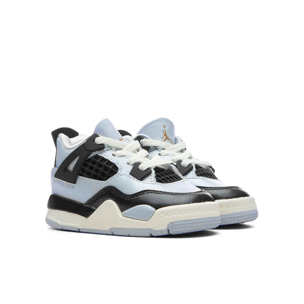 Air Jordan 4 Retro (TD) - Pure Platinum/Metallic Gold/Black/Sail - Image 2