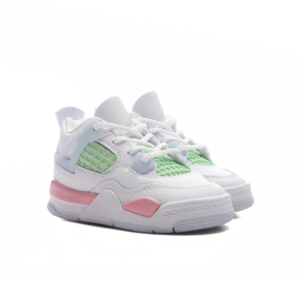 Air Jordan 4 Retro 'Valentine's Day' (TD) - White/Medium Soft Pink/Half Blue - Image 2