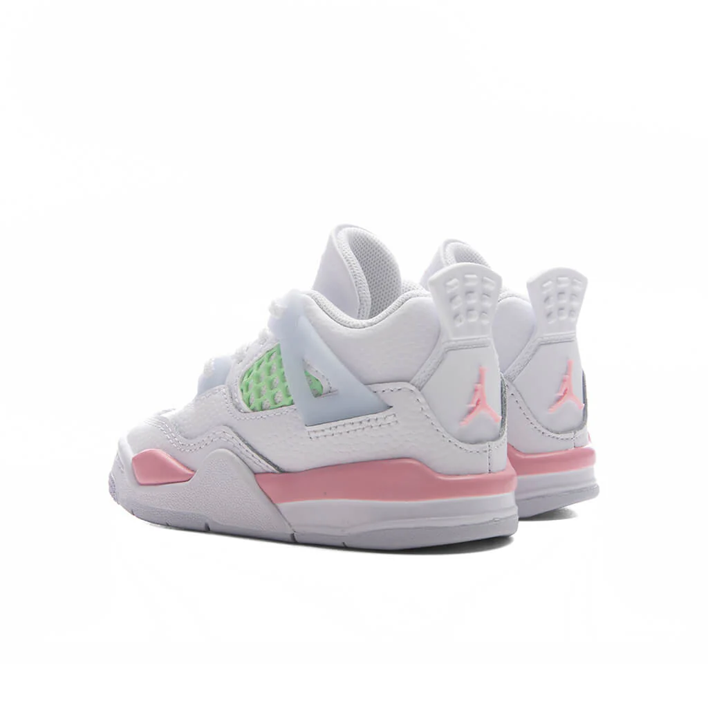Air Jordan 4 Retro 'Valentine's Day' (TD) - White/Medium Soft Pink/Half Blue - Image 3