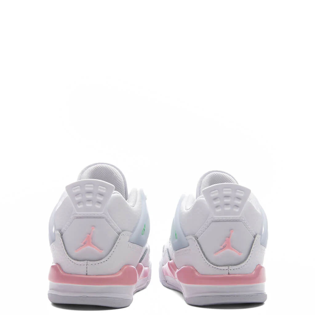 Air Jordan 4 Retro 'Valentine's Day' (TD) - White/Medium Soft Pink/Half Blue - Image 4