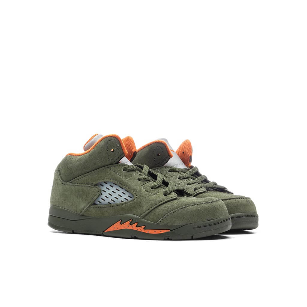 Air Jordan 5 Retro 'Olive' (TD) - Army Olive/Solar Orange - Image 2