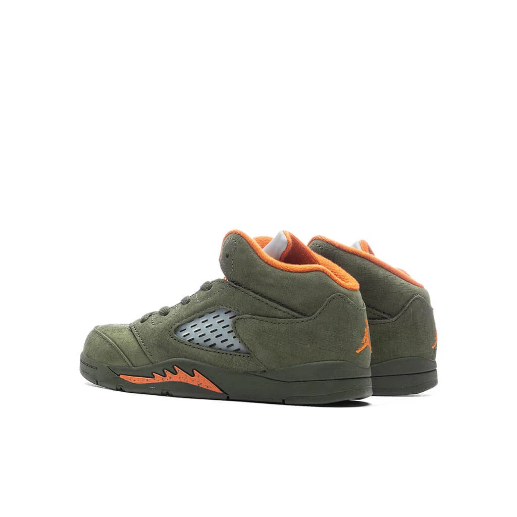 Air Jordan 5 Retro 'Olive' (TD) - Army Olive/Solar Orange - Image 3