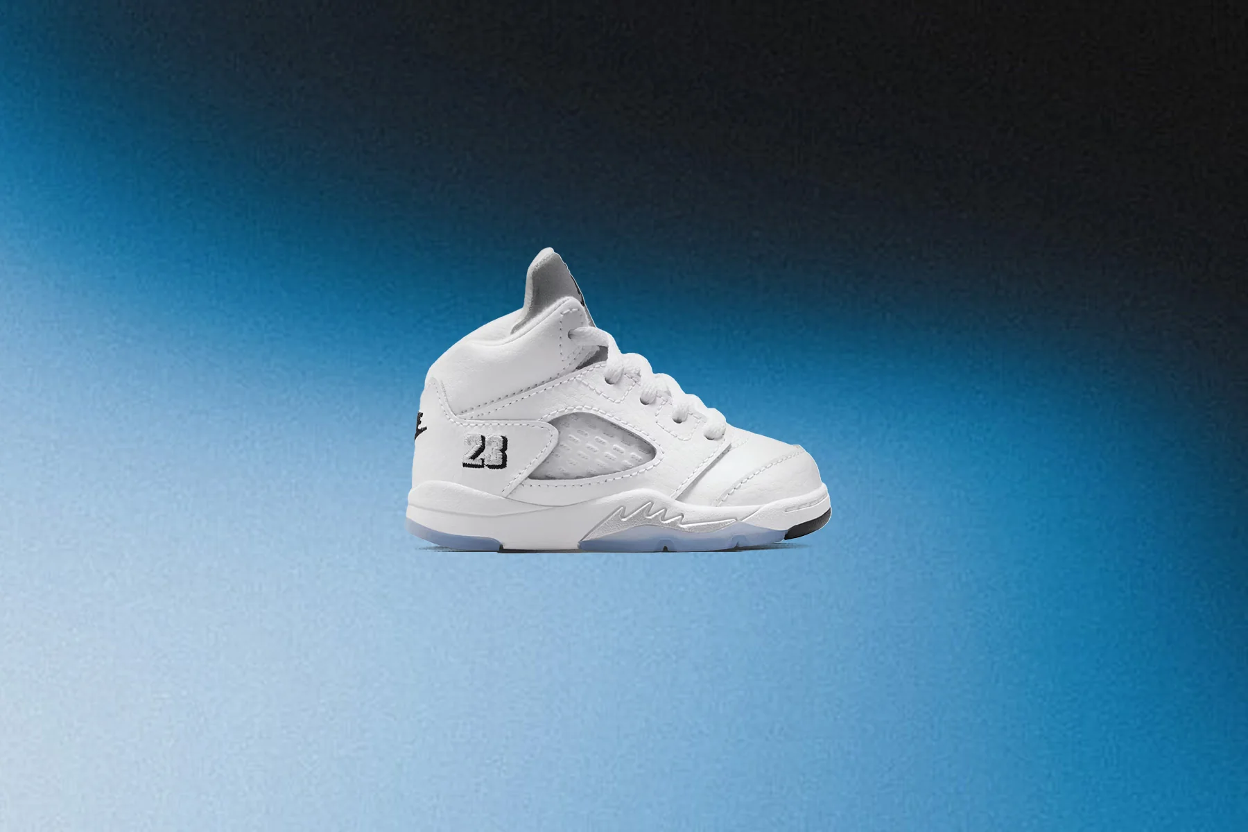 Air Jordan 5 Retro 'White Metallic' (TD) - White/Black/Metallic Silver - Image 7