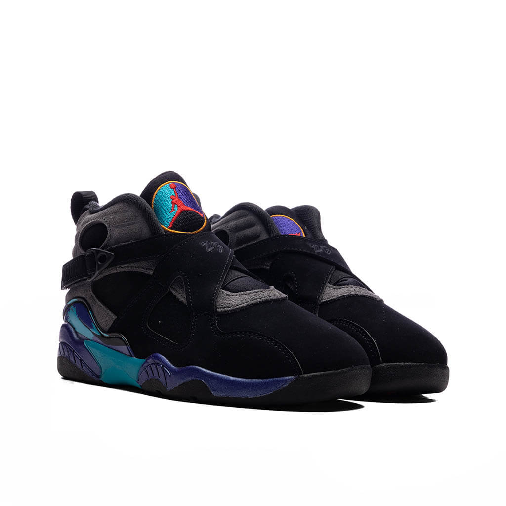 Air Jordan 8 Retro 'Aqua' (PS) - Black/Multi Color - Image 2