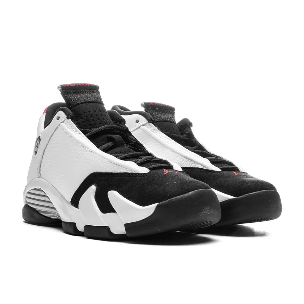 Air Jordan 14 Retro (GS) - White/Varsity Red/Black/Metallic Silver - Image 2