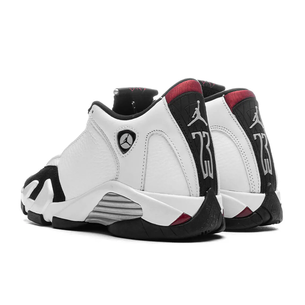 Air Jordan 14 Retro (GS) - White/Varsity Red/Black/Metallic Silver - Image 3