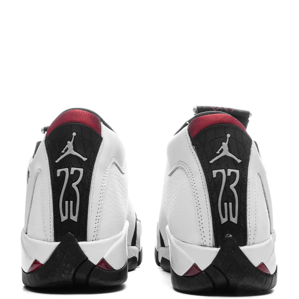 Air Jordan 14 Retro (GS) - White/Varsity Red/Black/Metallic Silver - Image 4