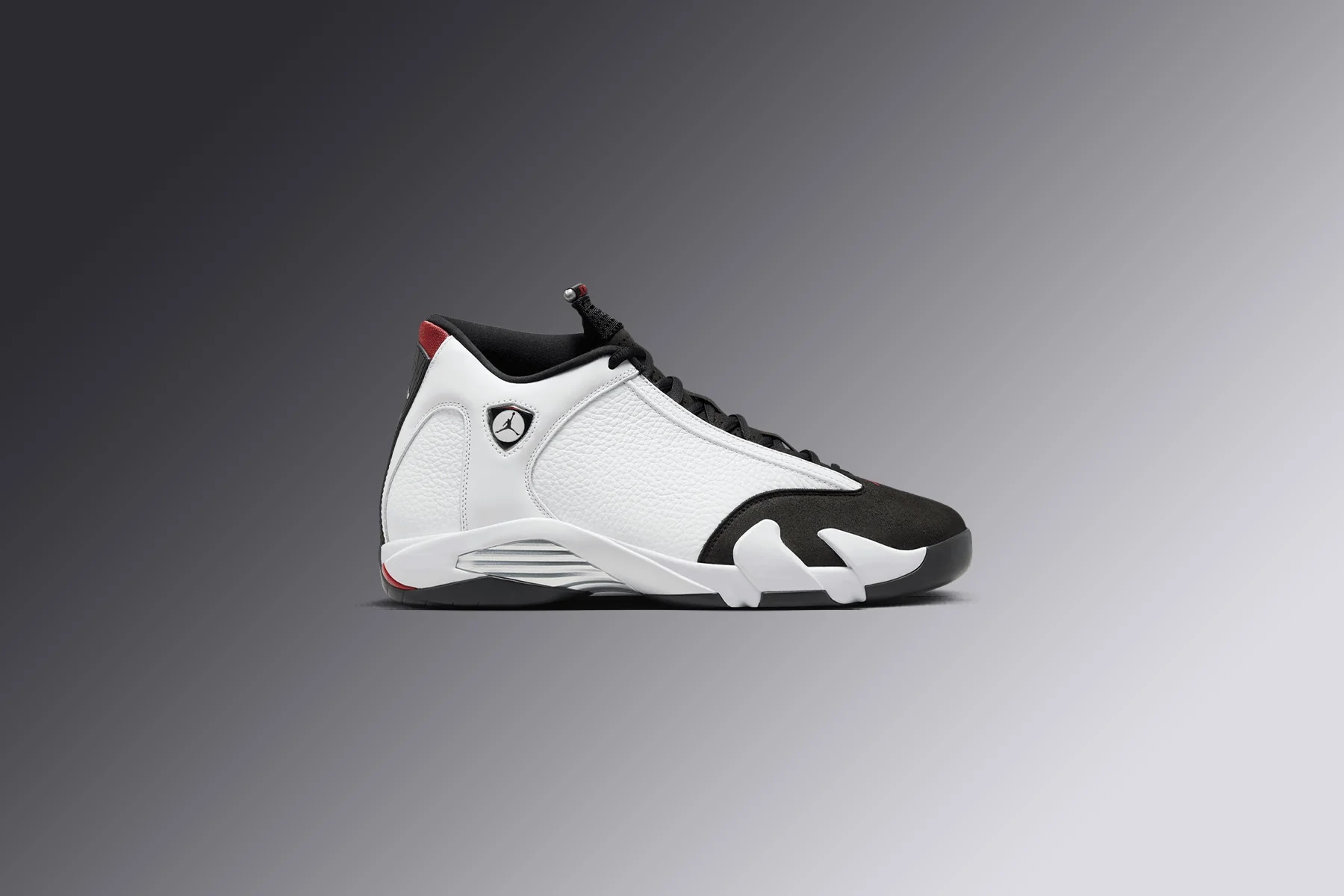 Air Jordan 14 Retro (GS) - White/Varsity Red/Black/Metallic Silver - Image 5