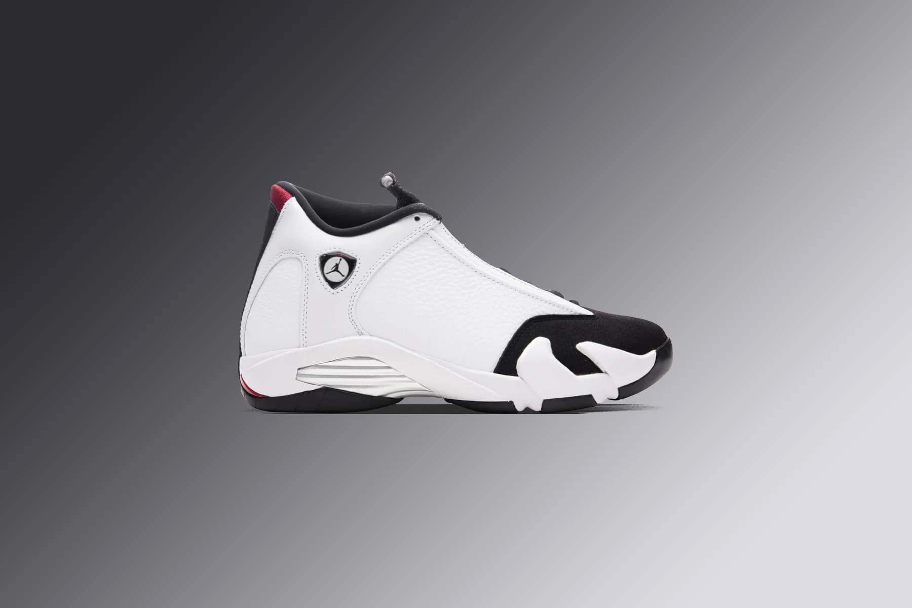 Air Jordan 14 Retro - White/Varsity Red/Black/Metallic Silver - Image 5